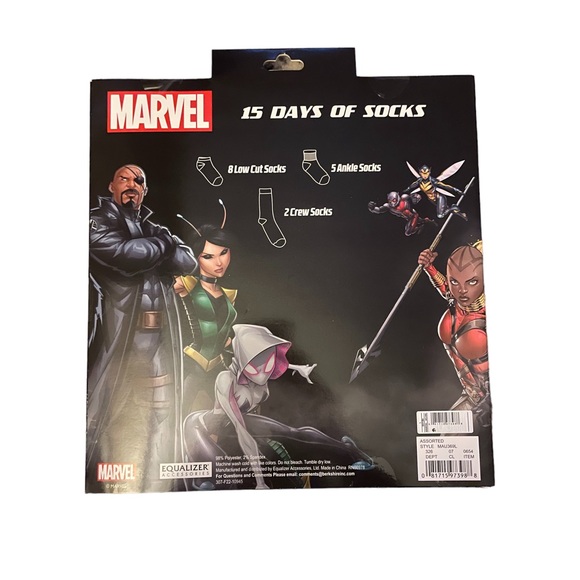 BNIB Marvel Kids 15 days of socks - Picture 2 of 5